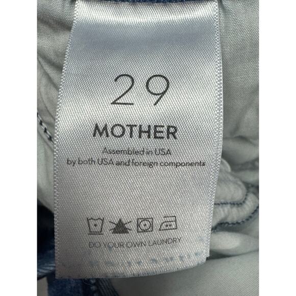 Mother Women's Tomcat Roller Fray Button Fly Denim Jeans - Size 29 (28x26.5) - Picture 7 of 9